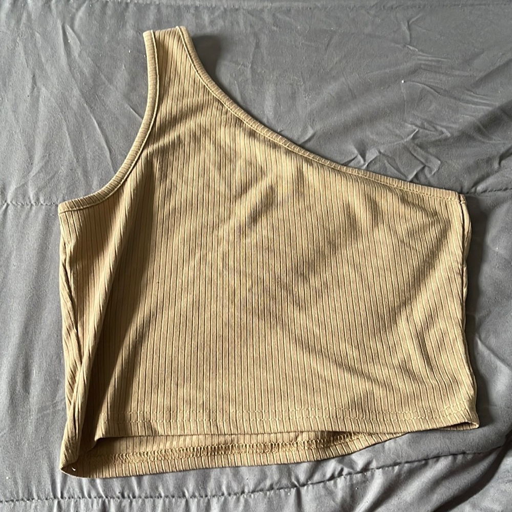 one strap crop top shirt